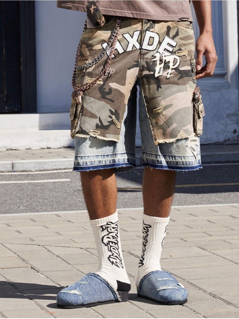 Men’s Hyde Park Gray Camo Cargo Shorts